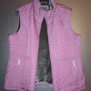 Women's Quilted Sleeveless Vest - Purple